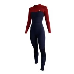 Combinaison Surf Femme Saint Jacques Wetsuits Lisa BackZip Bordeaux 4/3mm 2023