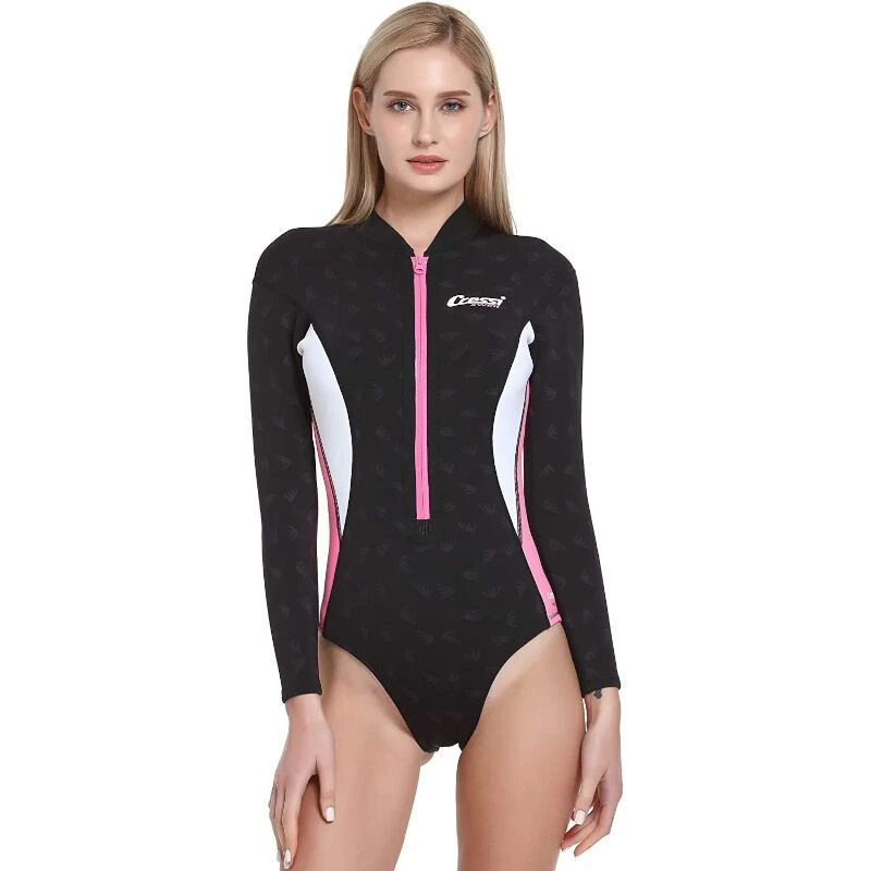Maillot Néoprène Femme Noir/Rose Cressi Termico 2mm 1 Maillot Néoprène Femme Noir/Rose Cressi Termico 2mm