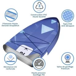 Paddle Gonflable WATTSUP MARLIN 12' -Sports Nautiques Boutique paddle gonflable wattsup marlin 12 2