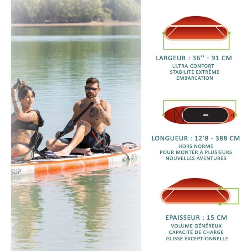 Paddle Gonflable WATTSUP SEAL 12'8'' 2 Paddle Gonflable WATTSUP SEAL 12'8'' – Image 2