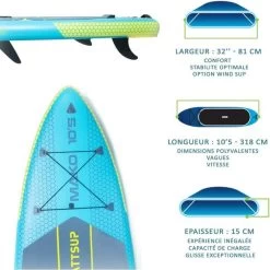 Windsup Paddle Gonflable WATTSUP MAKO 10'5'' -Sports Nautiques Boutique windsup paddle gonflable wattsup mako 10 5 5